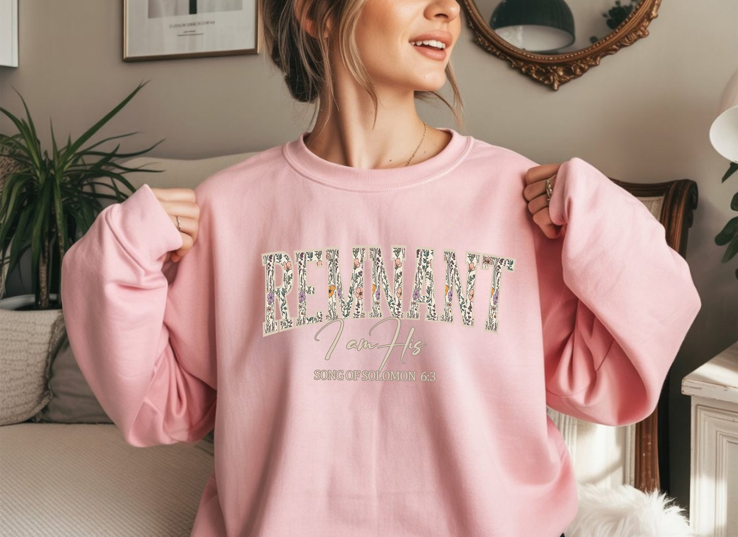 Remnant Crewneck Sweatshirt Pale Pink